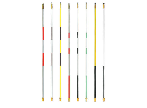 8' Fiberglass Flag Stick, 3 Stripe Black & White, Box of 9 PA750-089 